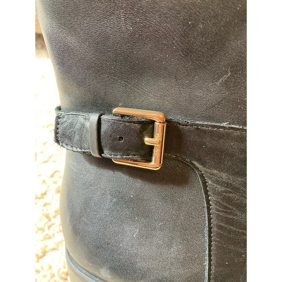 Ralph Lauren Madison burnished riding boot Black brown buckle NWT size 9 Women’s - Picture 3 of 6